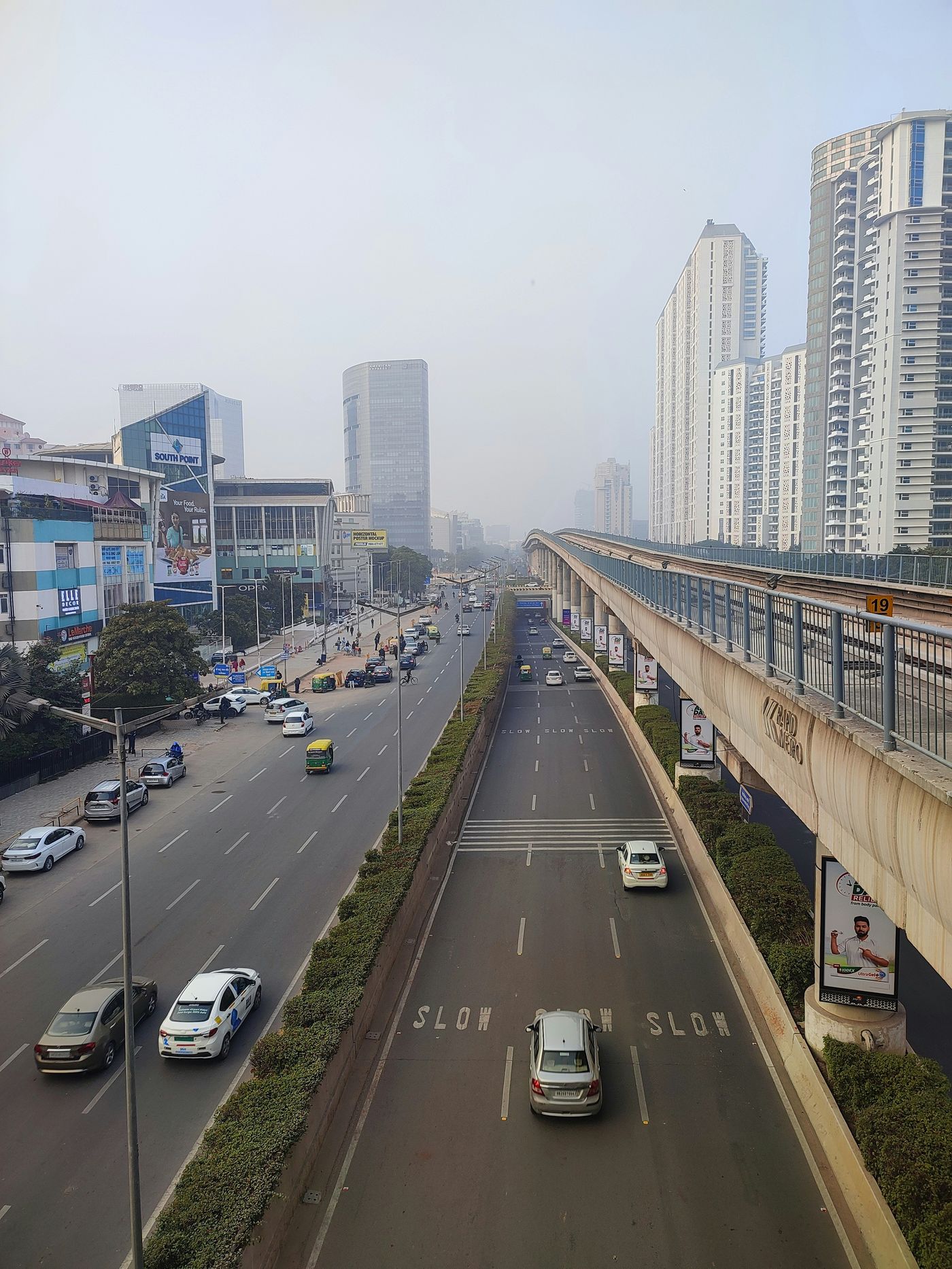Dwarka Expressway skyline and metro