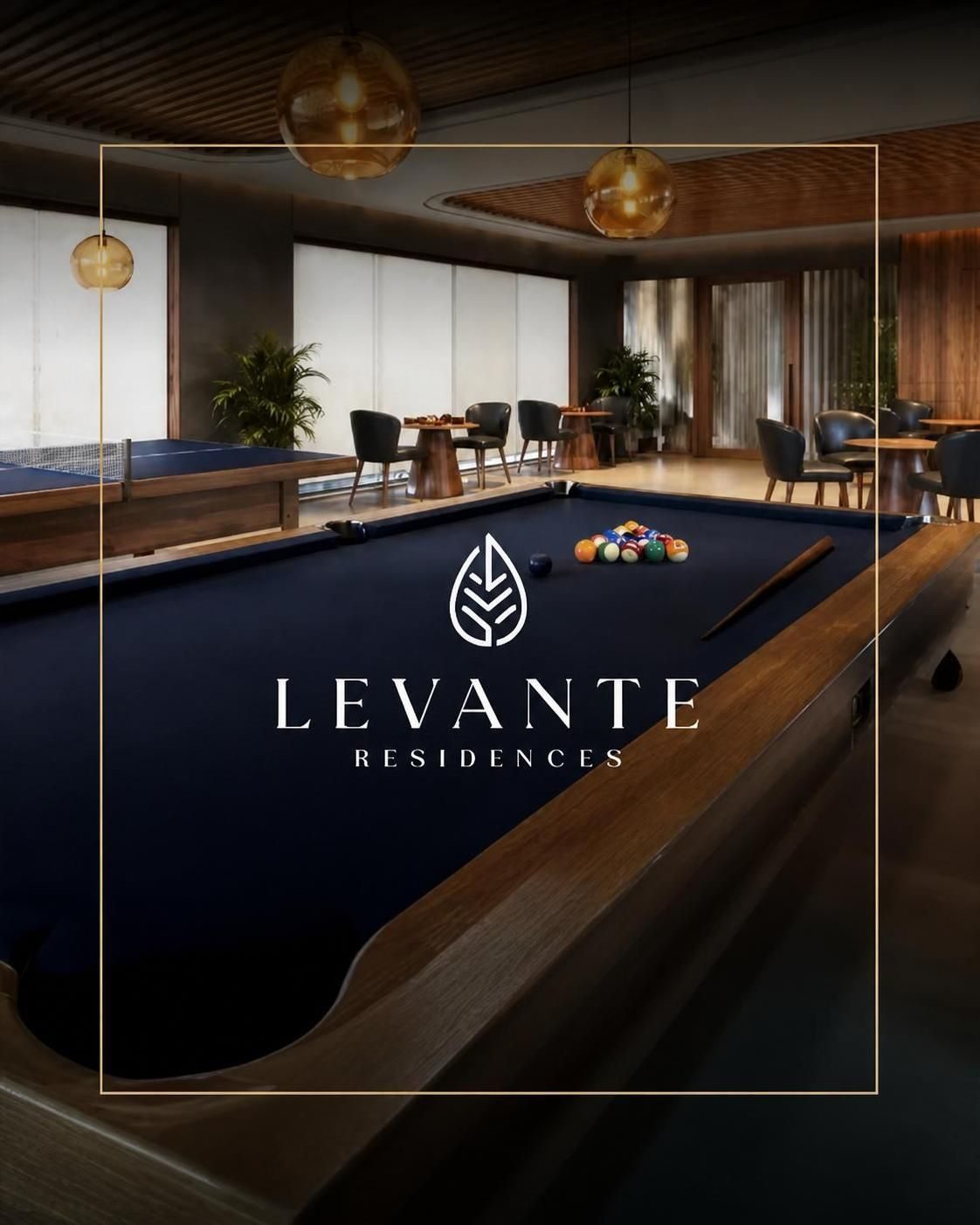 Levante Residences indoor games lounge